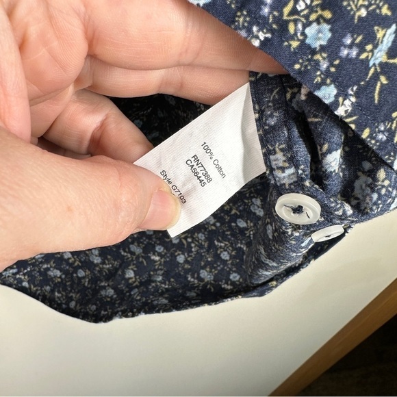 J.Crew Mens Navy Floral Button Down Shirt M - Picture 5 of 9